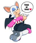  big_breasts breasts dildo halloween rouge_the_bat sonic sonic_team text 