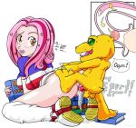 agumon anus ass ass_grab ball bent_over breasts brown_eyes cum cum_drip cum_inside digimon doggy_position erection from_behind furry green_eyes huge_breasts internal_cumshot jim_sugomi looking_back mimi_tachikawa penis pink_hair pubic_hair pussy reptile scalie spread_legs vaginal