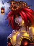 battle_chasers big_breasts breasts cleavage comic red_hair red_monika