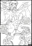  comic dragon furry gym horse max_dragon_(artist) monochrome muscle scalie 