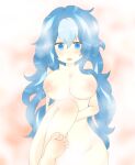  1girl big_breasts blue_eyes blue_hair breasts cute female_only happy_tree_friends humanized long_hair nipples nude petunia solo_female tagme 