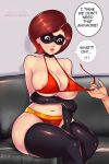  ange1witch big_breasts boots bra elastigirl gloves helen_parr mask nipples panties the_incredibles thighs 