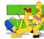  homer_simpson kitchen marge_simpson sex_toy the_simpsons yellow_skin 