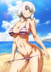  1girl beach bikini hitomi_uzaki killng_bites nipples nude 