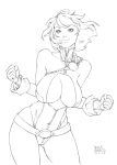  anotherartistmore_(artist) dc dc_comics monochrome power_girl solo tagme 