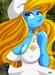  big_breasts blonde breasts smurfette tagme the_smurfs 