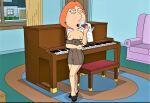  ass breasts erect_nipples family_guy lois_griffin negligee see-through shaved_pussy thighs 