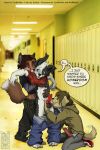  3boys dog fellatio furry gay knot lick male multiple_boys oral penis school 