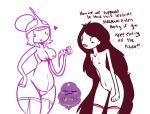  adventure_time angry bikini breasts hair hairless_pussy heart long_hair lumpy_space_princess marceline nipple nude pizza ponytail princess_bubblegum pussy short_hair small_breasts smile socks stockings thighhighs wide_hips 