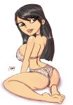  asian asian_female ass big_ass big_breasts black_hair breasts brown_eyes bubble_butt cartoon_network hair heather_(tdi) hourglass_figure innocenttazlet lipstick long_hair looking_down navel panties shiny shiny_skin thick_ass thick_legs thick_thighs total_drama_island underwear 