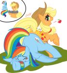  applejack dildo friendship_is_magic my_little_pony rainbow_dash rape_face yuri zajice 
