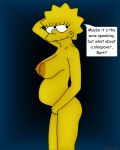  big_breasts brother_and_sister dark_areolae erect_nipples implied_incest inbreeding incest_pregnancy inviting_incest lactating large_areolae lisa_simpson lisalover looking_back milk pointy_nipples pregnant pregnant_belly pregnant_from_incest see-through_clothes speech_bubble the_simpsons 
