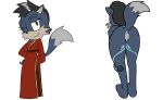  avatar:_the_last_airbender avatar:_the_last_airbender_oc bent_over clothed_and_nude_version sega smile sonic sonic_oc sonic_the_hedgehog_(series) thorn_the_wolf 