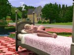  barefoot bed blonde_hair long_hair mod nude simspictures small_breasts solo the_sims 