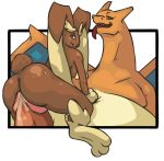  ass charizard female furry hetero huge_penis lopunny male nintendo penis pokemon scalie sex size_difference tail tight_fit 