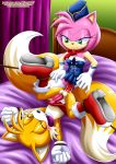  amy_rose anal_insertion ankles_tied bbmbbf blush dildo dildo_in_ass dildo_in_pussy double_dildo flight_attendant flight_attendant_outfit hands_tied male/female miles_&quot;tails&quot;_prower mobius_unleashed palcomix pegging pietro&#039;s_secret_club roleplay sega sonic_(series) sonic_the_hedgehog_(series) 
