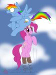  blood crying equine female friendship_is_magic friendship_is_painful horse my_little_pony pain pegasus pink_hair pinkie_pie pinkie_pie_(mlp) pony rainbow_dash rainbow_hair spring_shoes strap_on_horn strawberry-kitten strawberry_kitten virginity_taken 