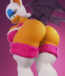 3d 3d_(artwork) anthro ass ass_focus bat bat_humanoid big_ass big_breasts big_butt bottom_heavy bottomless breasts bubble_ass bubble_butt eyeshadow fat_ass female female_only huge_breasts large_ass looking_at_viewer looking_back rouge_the_bat sala3d seductive seductive_eyes seductive_look seductive_smile sega sonic_(series) sonic_the_hedgehog_(series) tan_body thick_ass thick_thighs white_fur wide_hips wings