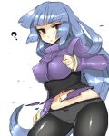 1girl ? akira_(natsumemo) alternate_color alternate_costume bangs blue_hair blunt_bangs creatures_(company) dark_green_hair female_only game_freak gym_leader hime_cut humans_of_pokemon long_hair lowres natsume_(pokemon) navel nintendo panties panties_under_pantyhose pantyhose pink_eyes pokemon pokemon_(anime) pokemon_(game) pokemon_red_green_blue_&amp;_yellow pokemon_rgby porkyman red_eyes sabrina_(pokemon) simple_background solo solo_female tino0618 torn_clothes underwear white_background