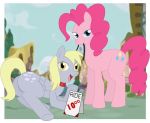  derpy_hooves derpy_hooves_(mlp) english_text equine female friendship_is_magic looking_at_viewer my_little_pony pinkie_pie pinkie_pie_(mlp) pussy text 