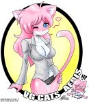 2006 aeris_(vg_cats) breasts cat favorites feline feline_humanoid female furry heart john_joseco looking_at_viewer panties pink pink_fur pussy standing tail underwear vg_cats