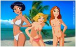 alex_(totally_spies) badassk9 bikini breasts clover_(totally_spies) erect_nipples nipples nude older older_female pussy sam_(totally_spies) small_breasts topless totally_spies undressing young_adult young_adult_female young_adult_woman