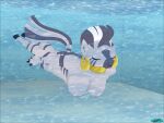  1girl anthro big_breasts breasts equid equine fab3716 female hasbro mammal my_little_pony nude solo swimming_pool tagme underwater water zebra zecora zecora_(mlp) 