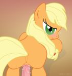  anus applejack blonde_hair equine female friendship_is_magic green_eyes hair horse my_little_pony penis pony syoee_b 
