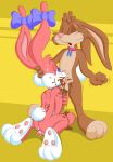  babs_bunny bunny fellatio furry male mascots nesquik oral quick_the_rabbit quickie tiny_toon_adventures 
