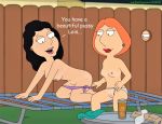  ass bonnie_swanson breasts family_guy lois_griffin nipples nude panties_aside shaved_pussy thighs yuri 