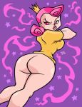 angry ass assesina big_ass bottomless breasts bubble_butt eyebrows grumpy lipstick looking_back milf pink_eyes pink_hair shiny shiny_skin sideboob single_breast star the_fairly_oddparents wanda wide_hips