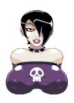 animated bouncing_breasts breasts carrie_roseburg casetermk erect_nipples gif goth gothic huge_breasts monster_madness upper_body