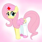  1girl female female_only fluttershy friendship_is_magic my_little_pony pink_background pyruvate solo 