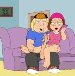  ass bottomless brother_and_sister chris_griffin family_guy gif glasses huge_penis incest masturbation meg_griffin no_panties thighs 