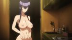  16:9_aspect_ratio 1_female 1_girl 1girl animated anime bouncing_breasts breasts busujima_saeko female flou has_audio high_resolution highschool_of_the_dead kitchen large_breasts large_filesize midriff mp4 patreon_reward purple_eyes purple_hair self_fondle video video_with_sound webm 