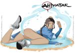 anal anal_insertion anus ass avatar:_the_last_airbender blue_eyes bottomless brown_hair butt dark_skin double_insertion double_penetration female_masturbation female_only from_behind hairless_pussy hotdesigns2 katara ponytail pussy spread_legs vaginal vaginal_insertion water water_masturbation waterbending 