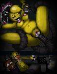 chica_(fnaf) computer_game five_nights_at_freddy&#039;s five_nights_at_freddy&#039;s_2 freddy_(fnaf) mangle_(fnaf) marionette_(fnaf) sharp_teeth surprised toy_chica vaginal video_games yellow_skin