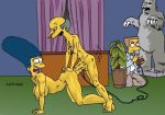 age_difference cartoon_milf crying_with_eyes_open fratak1995 huge_breasts marge_simpson montgomery_burns pointy_nipples rape stomach_bulge the_fear the_simpsons veiny_penis waylon_smithers yellow_skin