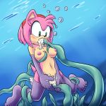  1girl amy_rose armwear consensual_tentacles cum cum_in_pussy goshaag hedgehog legwear sega sonic tagme tentacle underwater 