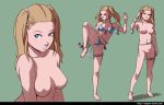  alex_winters angel_corps angels-corps bare_feet barefoot beaver belly_chain bikini bikini_(angels-corps) blonde_hair blue_eyes breasts cameltoe dave_cheung_(artist) feet knife martial_arts nude scribble_kid swimsuit topless twintails 