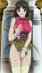  adult anime blush breast_grab breasts brown_hair cap ecchi mirror older panties rosario_to_vampire screencap screenshot sendo_yukari sendou_yukari underwear yukari_sendo 