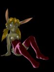  babydoll blonde breast bunny female furry gabohuevin_(artist) stockings topless 