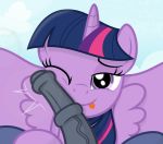  1boy 1girl alicorn equine_penis erection female friendship_is_magic horn horsecock looking_at_viewer male male/female my_little_pony nude one_eye_closed penis pony twilight_sparkle twilight_sparkle_(mlp) wings 