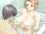  bath bathtub big_breasts breasts hentai incest mother_and_son 