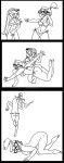 angry archangemon ass bent_over beth_(tdi) bikini breasts cleavage closed_eyes comic cover_up crossover embarrassing funny glasses juniper_lee mad monochrome nude side-tie_bikini smile spank spanking the_life_and_times_of_juniper_lee total_drama_island