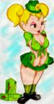  alvin_and_the_chipmunks big_breasts blonde_hair breasts brown_eyes charles_williams_(artist) chipettes eleanor_miller furry girl_scout hat solo twin_tails 