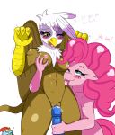 avian breasts dildo equine female friendship_is_magic gilda gilda_(mlp) grope gryphon horse my_little_pony pegasus pinkie_pie pinkie_pie_(mlp) pony pussy pussy_juice rainbow_dash sex_toy simple_background sssonic2 white_background wings yuri