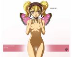  agitha blonde_hair breasts earrings erect_nipples hairless_pussy long_hair navel nipples nude pointy_ears pussy small_breasts the_legend_of_zelda twin_tails wings 
