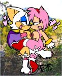  amy_rose bat blue_eyes boots breasts cum erect_nipples furry gloves green_eyes heart nipples nude perverted_bunny rouge_the_bat sega sonic_(series) sonic_team 