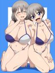  2_girls 2girls ass bikini female_only huge_ass huge_breasts milf thick_thighs thighs uzaki-chan_wa_asobitai! uzaki_hana uzaki_tsuki yuri 